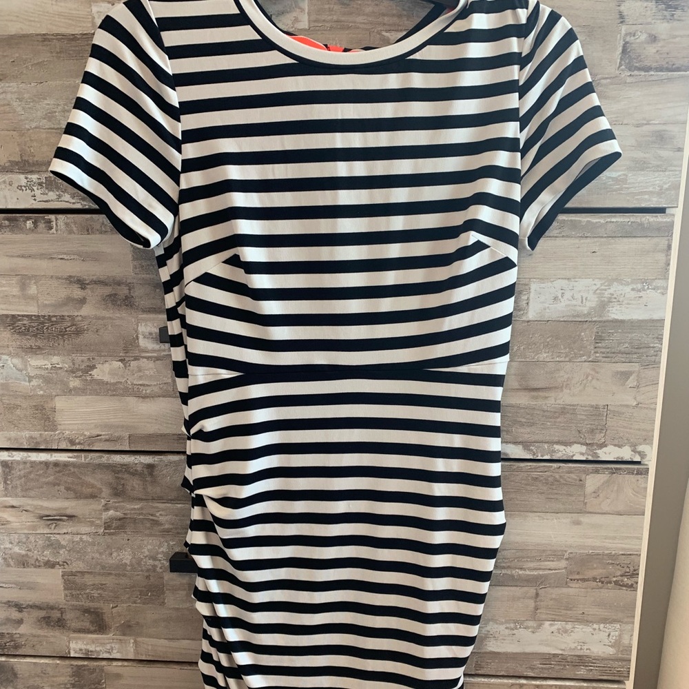 Vince Camuto Black & White striped dress